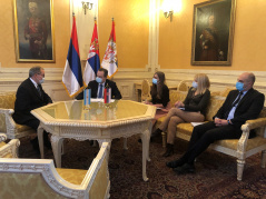 12 January 2021 National Assembly Speaker Ivica Dacic and Argentine Ambassador to Serbia Estanislao Zawels